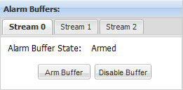 Configuring the Camera AW00097209000 3.6.2 Alarm Buffers Section Each video stream can have an alarm buffer.