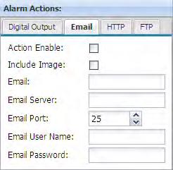 If the digital output line is enabled as alarm action, it will become active when an alarm condition is declared.