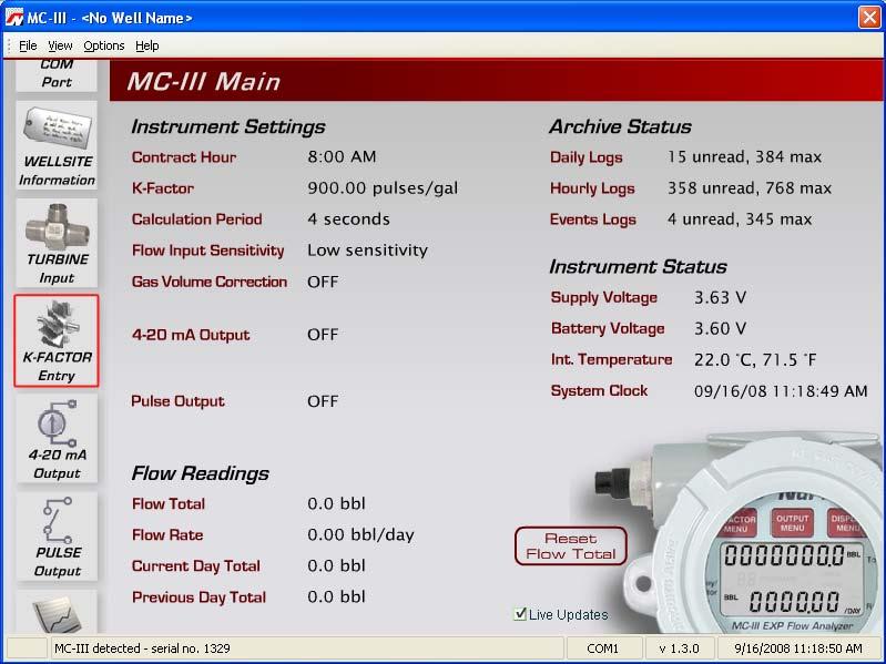 Configuring with Software Gas Volume Correction Gas turbine meters measure gas in actual cubic feet (ACF).