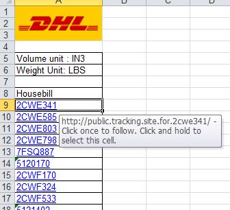 B.6 - Schedule a Report, Continued Hyperlink in Report When Shipment/Housebill is selected as an included column in the report, the housebill number displays as a hyperlink in the report.