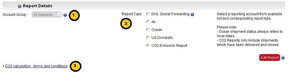 D.2 - Report Details Purpose The purpose of this topic is to describe the Report Details section of the New CO2 Report page.