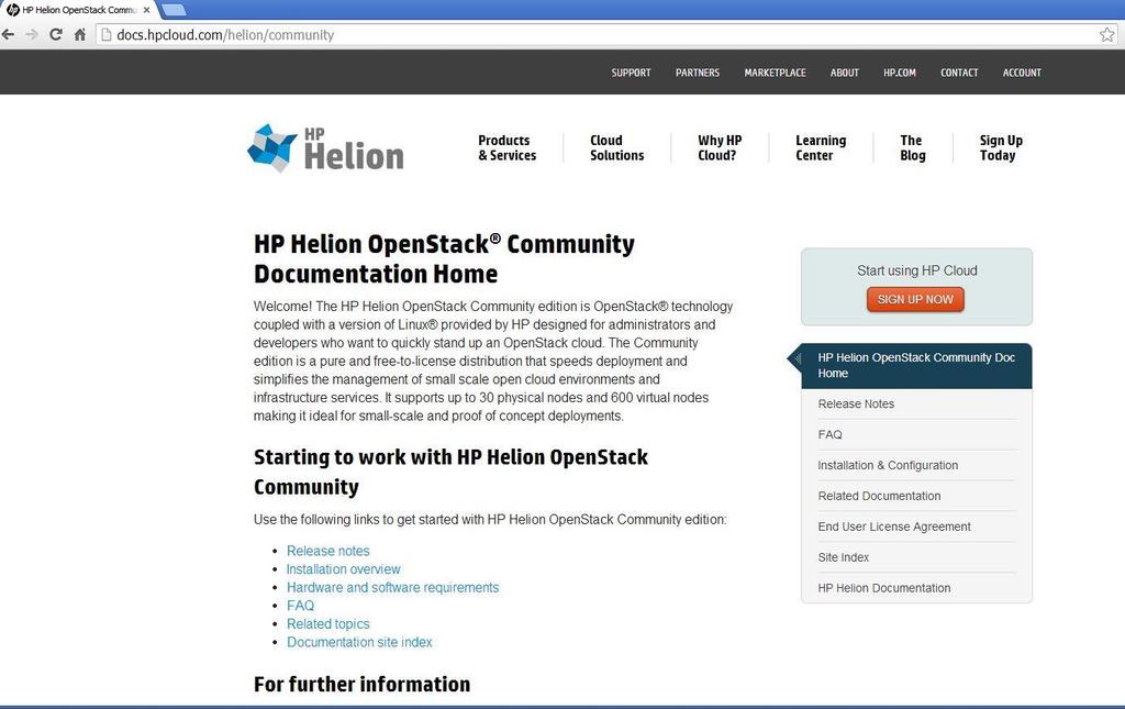 HP Helion Website - docs