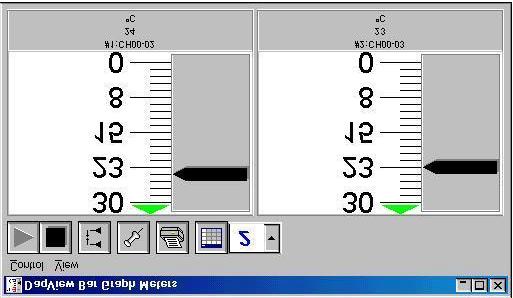 Bar Graph Meters Selecting the Bar Graph Meter icon brings up the Bar Graph window to display several channels in bar graph format.