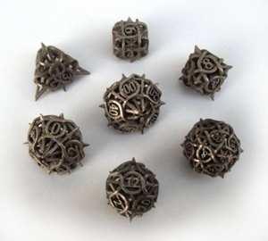 In fact, some of the best examples of 3D printed art are skeletons of an object. These 3D printed dice designed in Sketchup by Chuck Stover gained a firestorm of attention when they were introduced.
