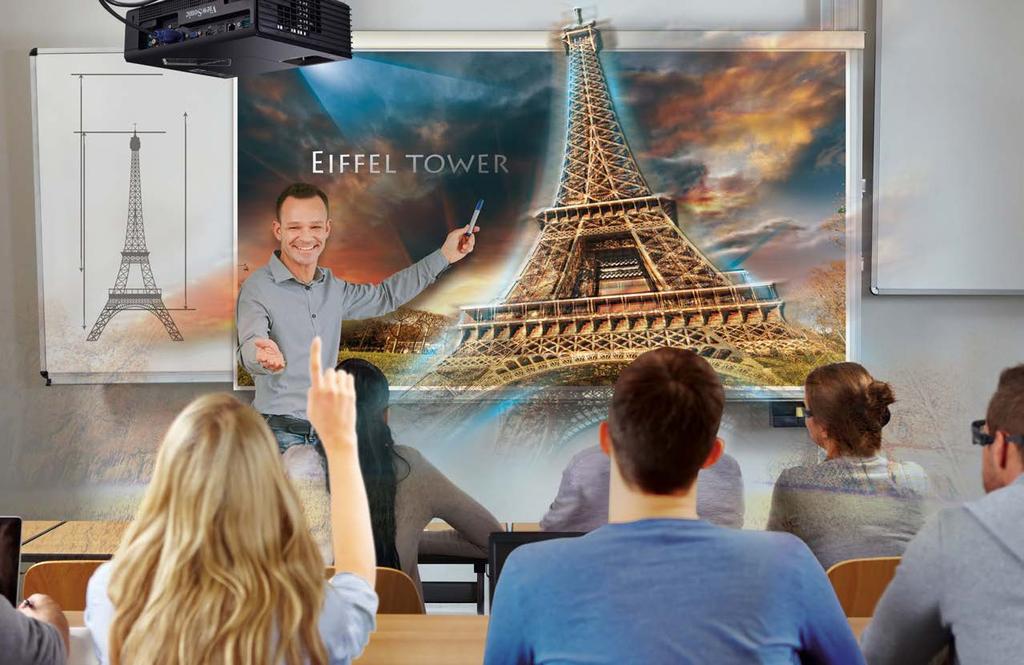 interactivity, a variety of projector models are available to meet the varied needs of K-12 and higher