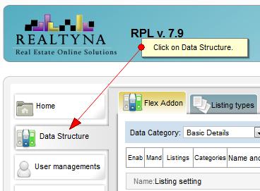 Structure->Flex Add-on. To do so: 1. Login to Joomla backend. 2. Select RPL7 from Components menu. 3.