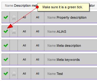 After you made sure that the ALIAS field is active, you need to go to your property wizard page and type whatever you like to appear in your link in the alias field text box.
