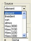 Tools Element sorting To only see some of the lines of certain chemical elements: In the Elements area, click the symbol of the element that one wishes to see. Click on the button Sort.