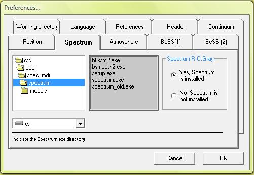 Your first spectral profile Link with SPECTRUM Spectrum software is a free software written by Richard Gray.