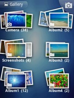 Photos or videos you took with the internal camera are stored in Camera album.