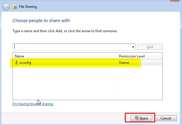 Right click on the folder created and select > Properties option 3. Click on the Sharing tab. 4. Click on the Share button 5.