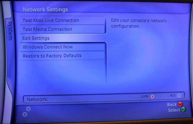 The Xbox 360 will now need to be reconfigured to add the router SSID and WEP