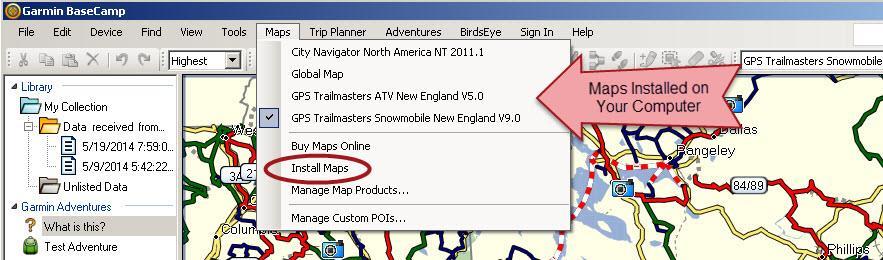 Step 2 - Transfer the Map to Your Garmin GPS If Garmin BaseCamp is not already installed on your computer, download and install Garmin BaseCamp for Windows from the Garmin website.