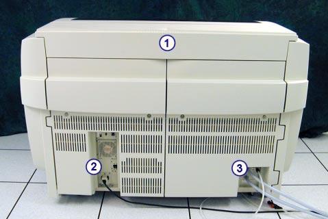 Section 2 Use or function Processing modules Figure 2.19: c 8000 processing module (rear view) 1.