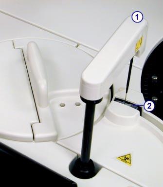 Use or function Processing modules Section 2 The sample probe wash cup is a passive wash station used to wash any remaining fluid from the probe exterior, interior, and tip.