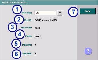 Section 3 Communication Setup Setting Communications 5. Data bits: Allows you to select from the following options: 7 8 (Default) NOTE: You cannot edit data bits for the ARCHITECT ARM serial port. 7. Done: Accepts your selection(s) and returns to the Configuration screen.