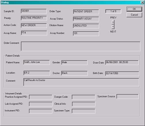 Section 8 Abbott Host/Instrument Interface Tools ARCHITECT SCC Simulator (for LIS Vendors) Figure 8.