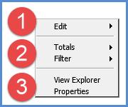Transpose - Use this option to change the axis for levels and measure items in the grid. Objects displayed in columns are switched to display in rows and vice versa.