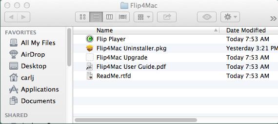 Relaunch your Web browser and QuickTime applications. You can run Flip4Mac at any time by double-clicking the Flip Player application icon.