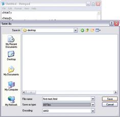 Go to the File menu and select Open. Browse to the file that you just created, select it and click on the Open button.