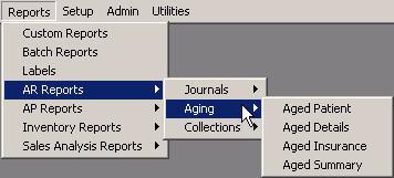 Run Reports to Find Out What Payments are Due and When (Aging Reports) A description of each aging report available is included on the following pages.