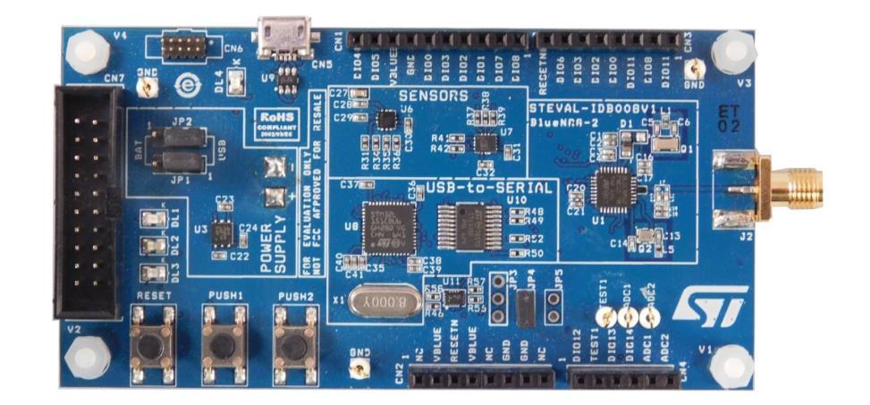 and supports master, slave and simultaneous  Figure 1: STEVAL-IDB007V1 Bluetooth low energy evaluation board Figure 2: STEVAL-IDB008V1 Bluetooth low energy