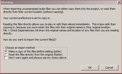 IMPORTING A SOUND FILE NOTE: Audio files from a CD must first be ripped or extracted using CD extraction software and then imported into Audacity.