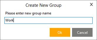 You can also add newly created IM contact to the appropriate group by selecting it from the list of groups that you are currently using.