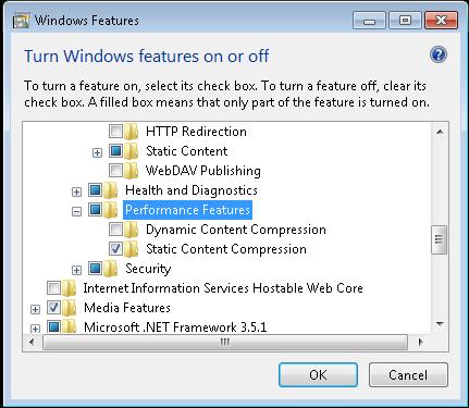 7. Select the following features.net Extensibility, ASP.