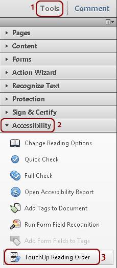 Expand the Accessibility Toolbar, and select