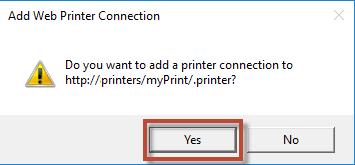 To be able to install this printer on Windows 10, perform following steps: Open the standard Edge browser and proceed to the myprint website.