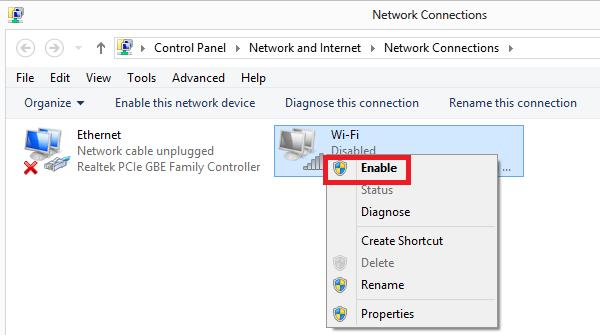 16. If your computer is WiFi capable and you have disabled the WiFi function in step 6.