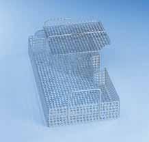 Inserts: Beakers, Flasks & Wide-Mouthed Glassware AK 12 Half Insert Basket Half insert basket with handles, for beakers, bottles, and various other glassware which do not require direct