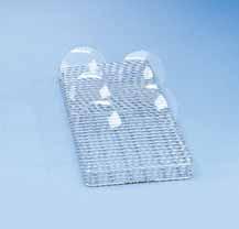 Inserts: Slides, Watchglasses & Petri Dishes E 134 Half Insert for Slides Divided into 210 compartments (26 mm x 11 mm)