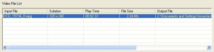 29. Video to DVD Converter * Video File List - Displays information on the captured or imported video files. - After the file has been converted, double-click on the file name to save the file.