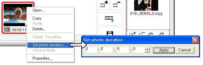 2) In the Transition Properties window, select a transition effect of your choice.