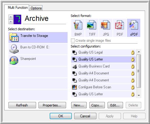 Scanning Scanning to Multiple Archive Folders When scanning to the Transfer to Storage destination, you can scan them to multiple folders.