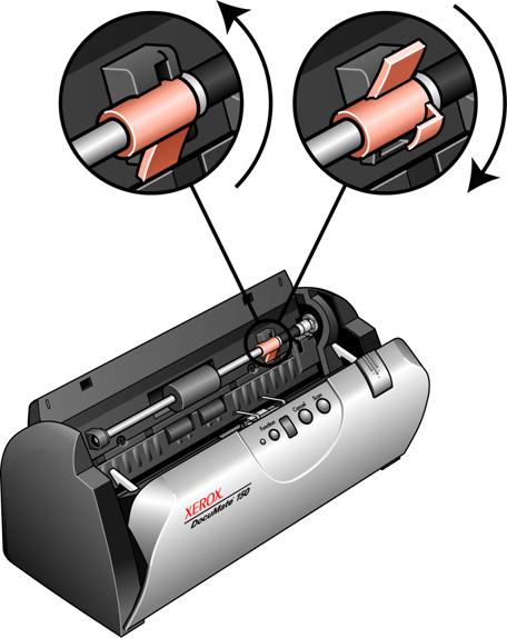 Maintenance To replace the roller assembly: 1. Open the Automatic Document Feeder cover. 2. Take out the paper input tray.