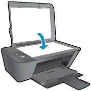 Scan to a computer To scan to a computer, the HP Deskjet 1510 series and computer must be connected and turned on. Single page scan 1. Load the original. a. Lift the lid of the printer. b. Load the original print side down on the right front corner of the scanner glass.