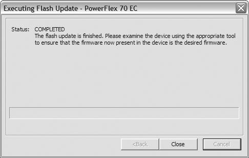 Flash Updates C-11 Figure C.17 Executing Flash Update Progress Screen 9.