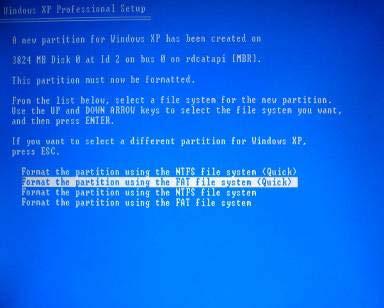 In this case, I use whole disk (one partition).
