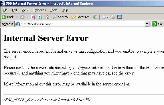 Internal server errors with no accompanying messages When users receive HTTP 500 error codes and no accompanying descriptive messages (Figure 12), it is possible that no application servers are