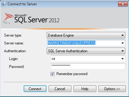 8. Open the SQL Server Management Studio. Select Start All Programs Microsoft SQL Server 2012 SQL Server Management Studio. 9.