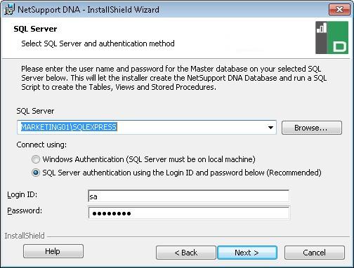 Part of the NetSupport DNA installation process is to create a user on the SQL Server that is used by the NetSupport DNA Server software component to access the NetSupport DNA SQL database.