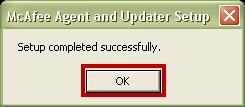 Step 9: Once the EPO Agent has been successfully uninstalled, you will
