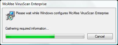 Step 5: It may take several minutes for McAfee to be