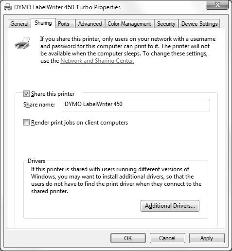 Printing Over a Network To share the printer (Windows 7) 1 Choose Devices and Printers from the Start menu. The Devices and Printers control panel is displayed.