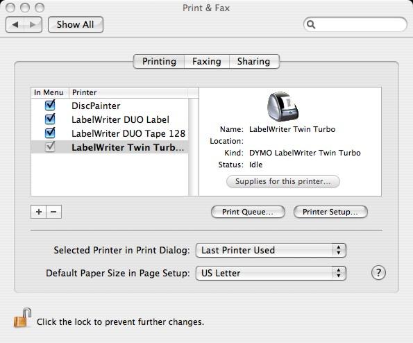 Printing to a Shared Printer from Mac OS Adding a Network Printer Before you can print to a shared network printer, you need to install DYMO Label Software (DLS) on your local computer and then add