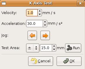 Step 2 Axis Test Please the Test this axis button at the top right hand comer.