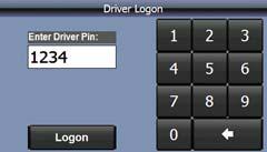 4.2 Driver Logon & Status Note: These screens appear only if your fleet administrator has setup the Driver Logon and Driver Status functions in the OnlineAVL2 application.